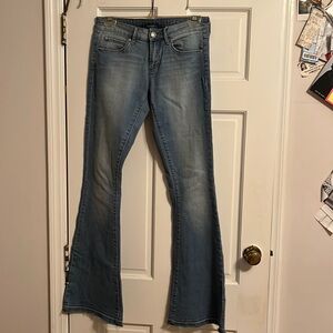 Mid-wash mid-rise bell bottoms